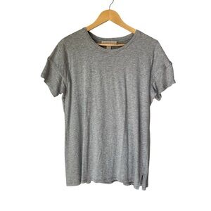 Michael Kors Flutter Sleeve Gray Short-Sleeve T-Shirt, Large